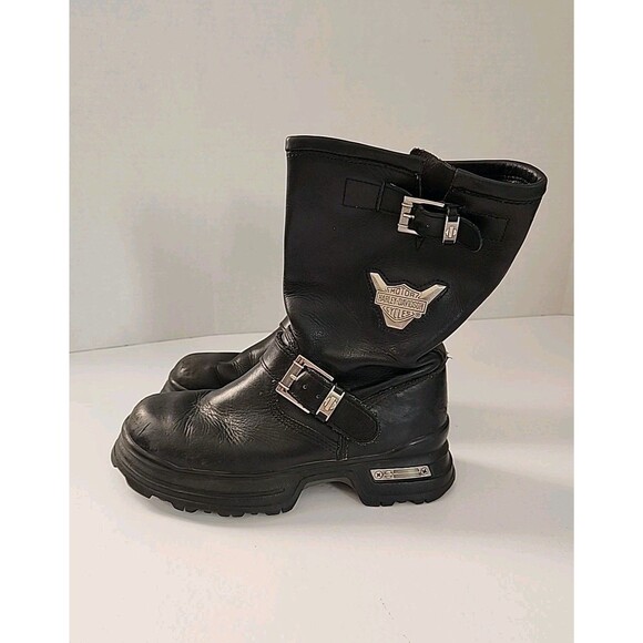 HARLEY-DAVIDSON Mens Boots Black Size 9 Engineer Leather main image 5